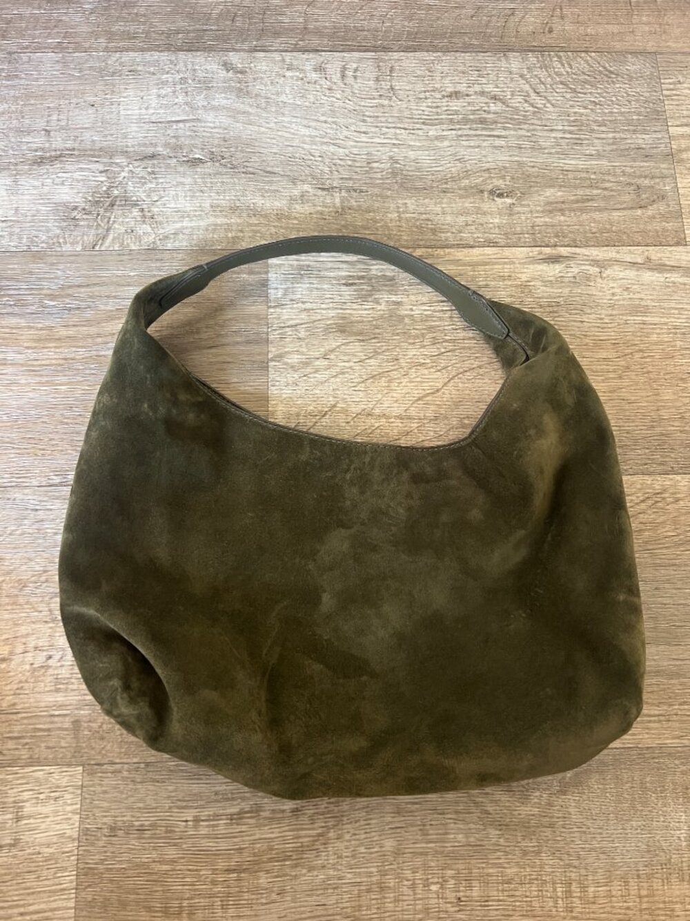 Madewell Mylie Suede Shoulder Hobo Bag in Olive Green - Picture 6 of 6